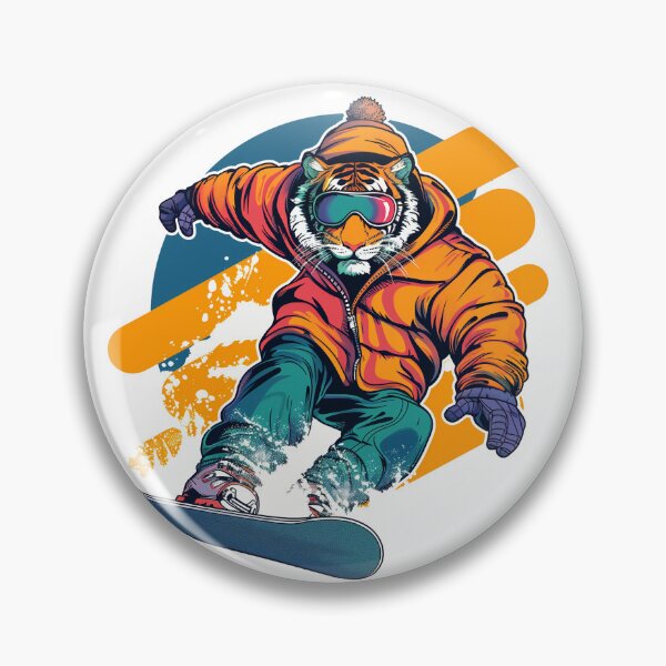 Artikelvorschau, Snowboarding Tiger Illustration - Lebendige und dynamische Kunst für Extremsportliebhaber entworfen und verkauft von Jane-Zay.