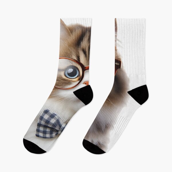 Item preview, Adorable Cat Wearing Glasses designed and sold by daruneenok.