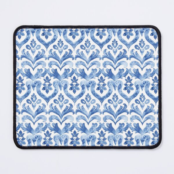Item preview, Blue Watercolor Ornamental Tile designed and sold by NesaArtSpace.