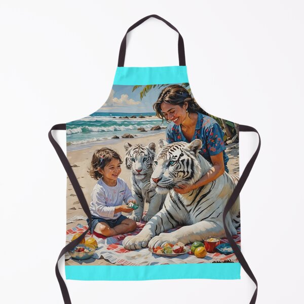 Item preview, White Tiger Beach Paradise  designed and sold by IvaRenee.