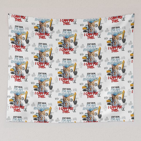 Item preview, calm down, I'm a cat engineer designed and sold by Omarupattern51.