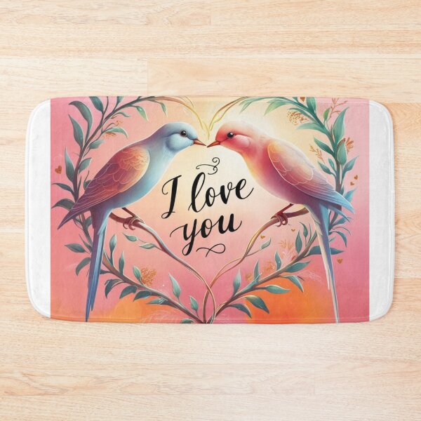 Item preview, Romantic Birds on a Tree Branch - Air Brush Illustration designed and sold by eprojetoas.