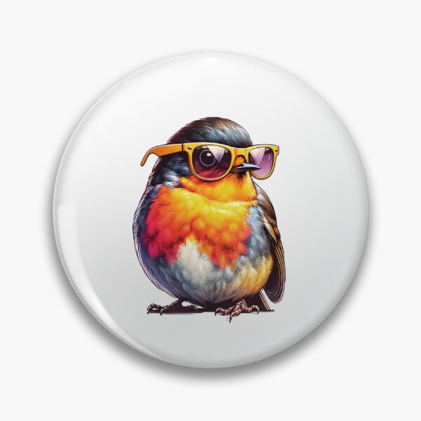 Item preview, American Robin Bird Wearing Sunglasses designed and sold by TheAnimalZ00.