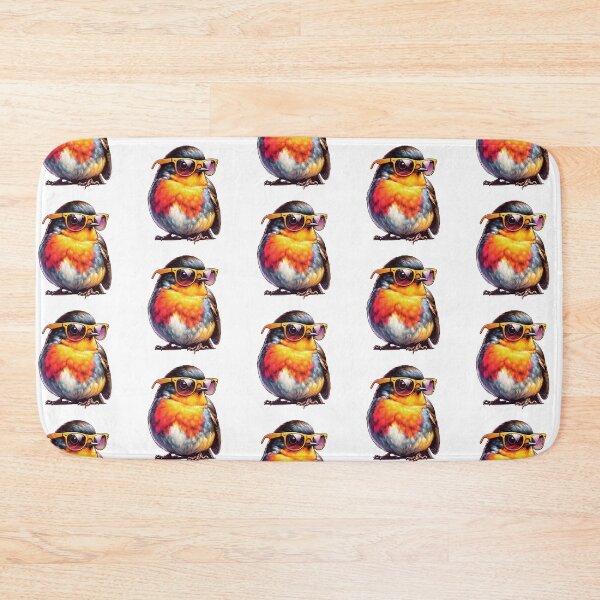Item preview, American Robin Bird Wearing Sunglasses designed and sold by TheAnimalZ00.