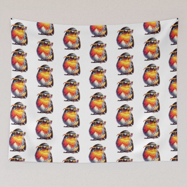 Item preview, American Robin Bird Wearing Sunglasses designed and sold by TheAnimalZ00.