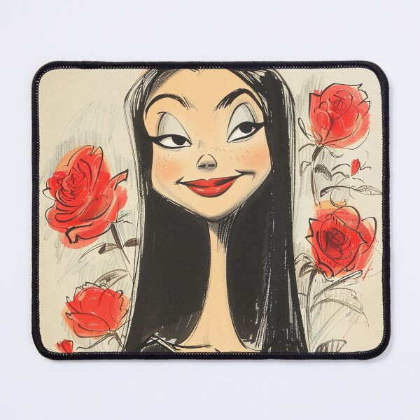 Item preview, Vintage inspired goth woman among roses designed and sold by IndieCharms.