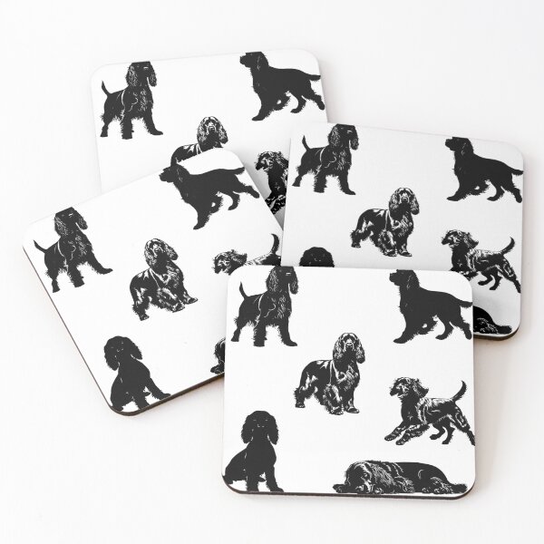 Item preview, American Cocker Spaniel Dog Black Silhouettes designed and sold by TheAnimalZ00.