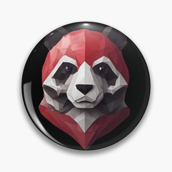 Item preview, Red Geometric Panda Art designed and sold by pUNKnown.