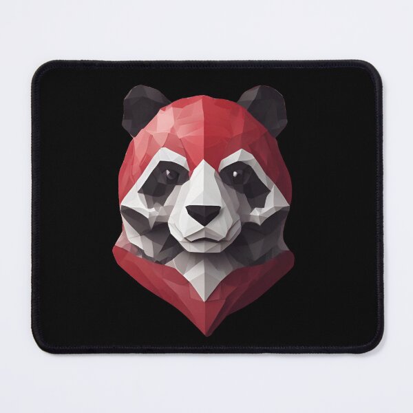 Item preview, Red Geometric Panda Art designed and sold by pUNKnown.