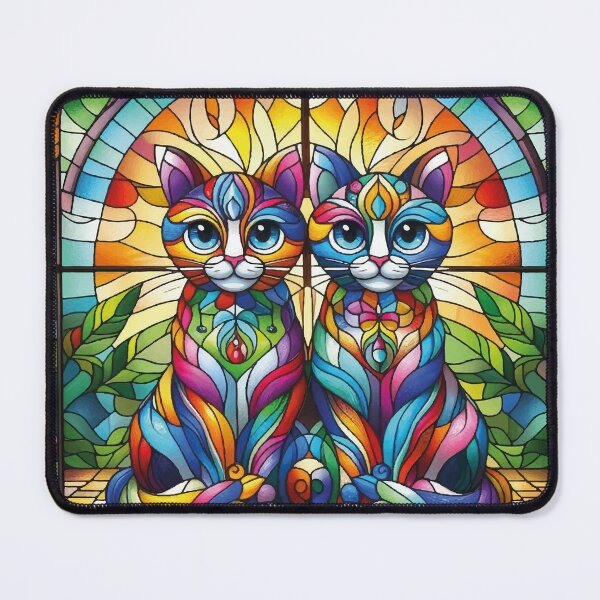 Item preview, Gato colorido Vitral janela designed and sold by GirlaineSQ.