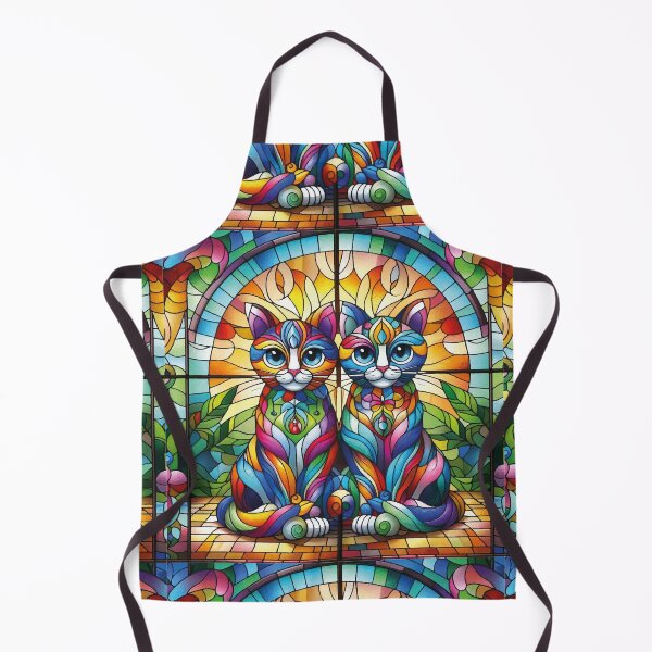 Item preview, Gato colorido Vitral janela designed and sold by GirlaineSQ.