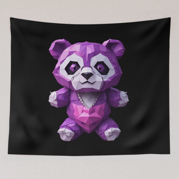 Item preview, Purple Geometric Panda With Bling designed and sold by pUNKnown.