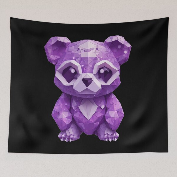 Item preview, Cute Purple Geometric Panda designed and sold by pUNKnown.