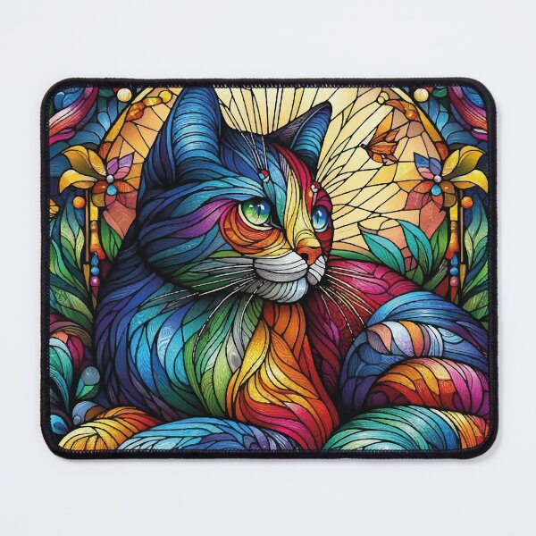 Item preview, Gato colorido Vitral janela solitário designed and sold by GirlaineSQ.