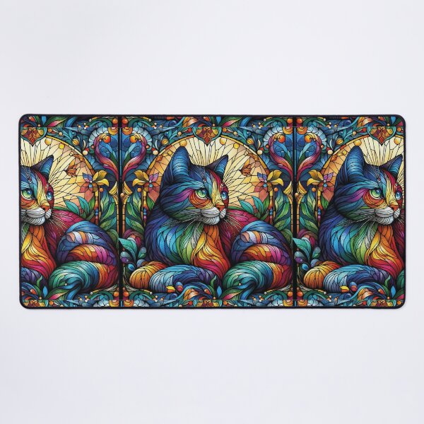 Item preview, Gato colorido Vitral janela solitário designed and sold by GirlaineSQ.