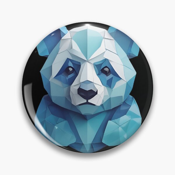 Item preview, Cute Blue Geometric Panda designed and sold by pUNKnown.