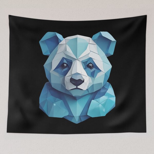 Item preview, Cute Blue Geometric Panda designed and sold by pUNKnown.