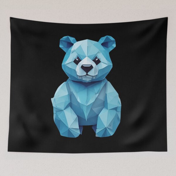Item preview, Cute Blue Geometric Bear designed and sold by pUNKnown.