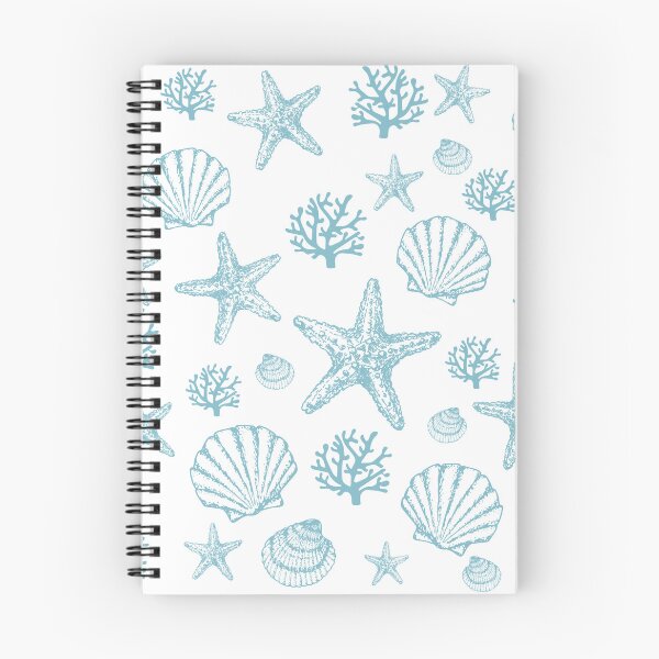 Item preview, Teal Seashells And Coral Beachy Pattern designed and sold by SeaStarAlex.