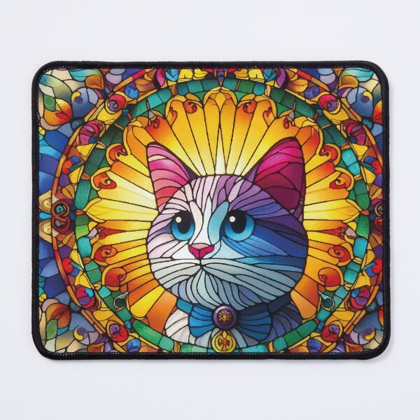 Item preview,  Gato colorido Vitral janela solitário unico designed and sold by GirlaineSQ.