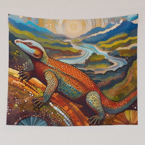 Item preview, Dreamtime Lizard designed and sold by rainsdesigns.