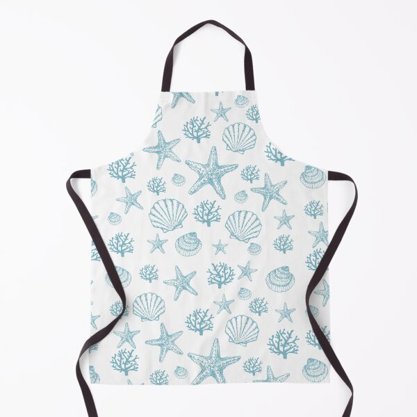 Item preview, Teal Seashells And Coral Beachy Pattern designed and sold by SeaStarAlex.