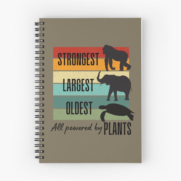 Item preview,  Strongest Largest Oldest , Powered By Plants , Fun Vegan Vegetarian  designed and sold by DevlynnDesigns.
