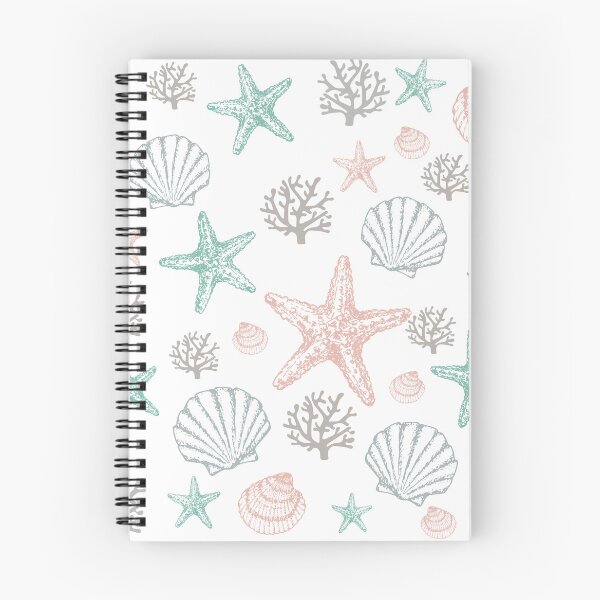Item preview, Coral and Seashells Pattern With Teals and Orange designed and sold by SeaStarAlex.