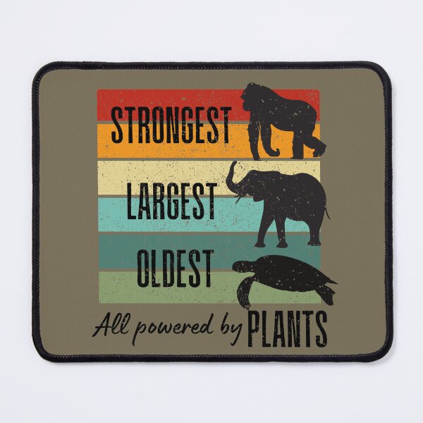 Item preview, Strongest Largest Oldest Distressed , Powered By Plants , Fun Vegan Vegetarian designed and sold by DevlynnDesigns.