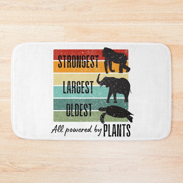 Item preview, Strongest Largest Oldest Distressed , Powered By Plants , Fun Vegan Vegetarian  designed and sold by DevlynnDesigns.