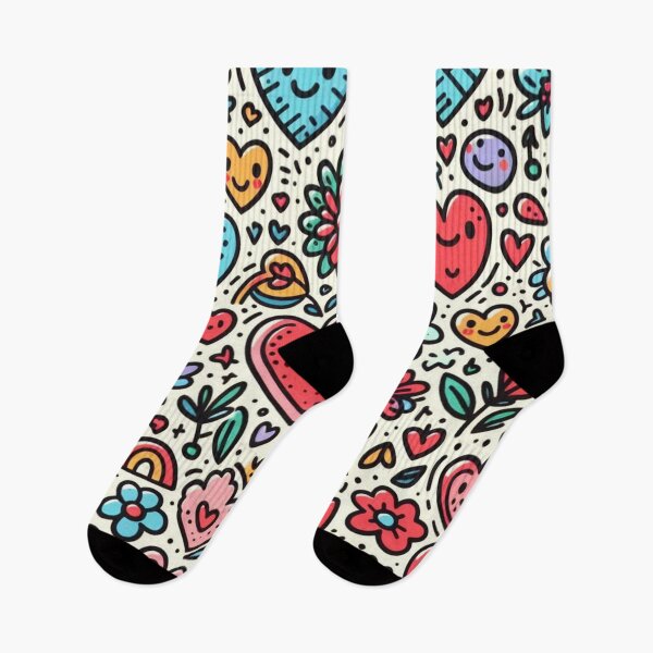 Item preview, Love doodles pattern designed and sold by FLATVAC STICKER.