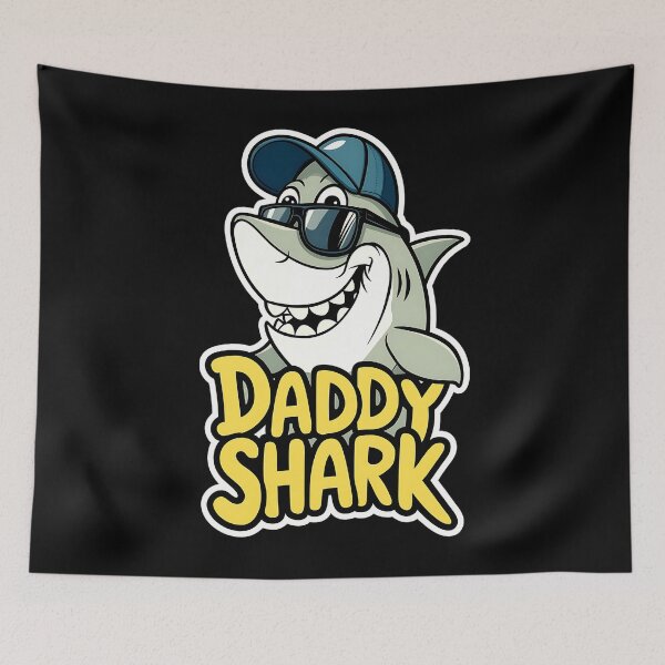 Item preview, Cool Daddy Shark Cartoon with Sunglasses designed and sold by Taans-Creation.