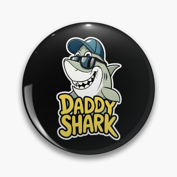 Artikelvorschau, Cooler Daddy Shark Cartoon mit Sonnenbrille entworfen und verkauft von Taans-Creation.