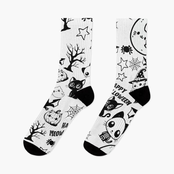 Item preview, Happy Meow-lloween Cat themed Pattern designed and sold by Fr0mtheMachine.