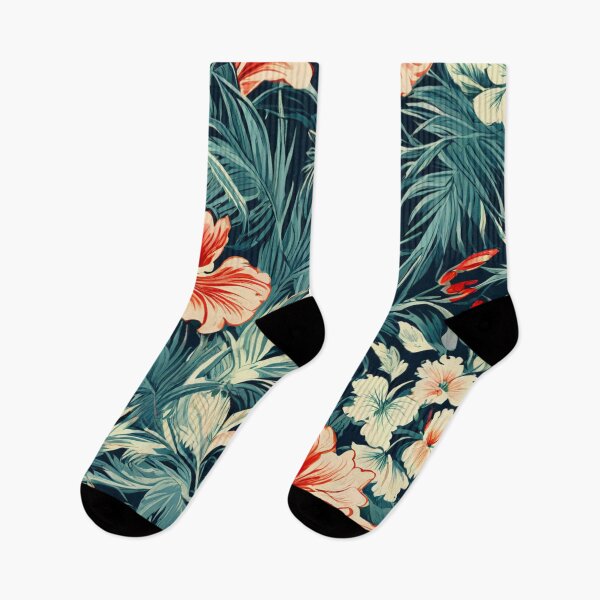 Item preview, Floral Seamless Pattern, Ruffled Hem And Floral Liberty Print Palm Print Viscose designed and sold by WATERDUST.