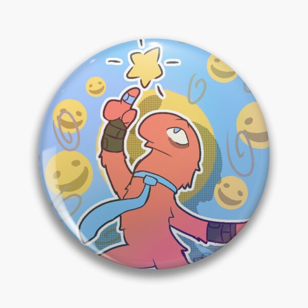 Item preview, Red Smiling Fella Touches the Stars designed and sold by PileOfPawnsShop.