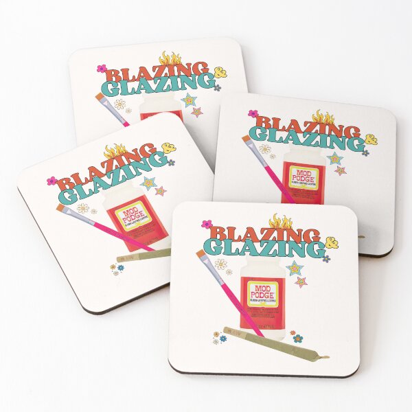 Item preview, blazing and glazing clay craft weed joke designed and sold by miss madison creates.