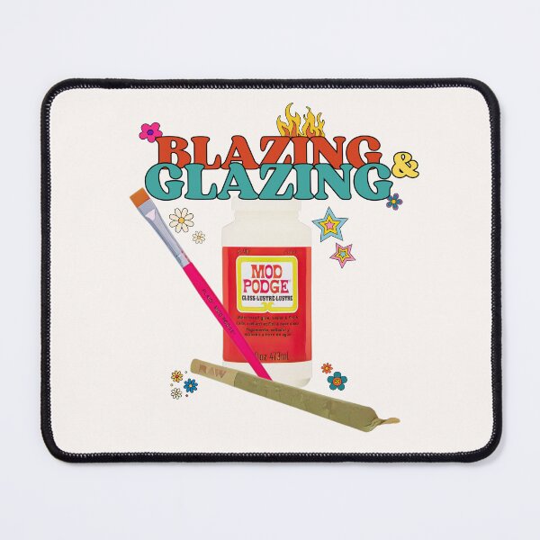 Item preview, blazing and glazing clay craft weed joke designed and sold by miss madison creates.