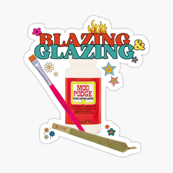 Item preview, blazing and glazing clay craft weed joke designed and sold by miss madison creates.