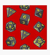 Lámina fotográfica Red Gaming Dice