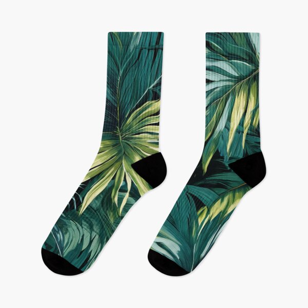 Item preview, Palm Print Viscose , Tropical Leaves, Floral Seamless Pattern, Ruffled Hem And Floral Liberty Print Palm Print Viscose designed and sold by WATERDUST.