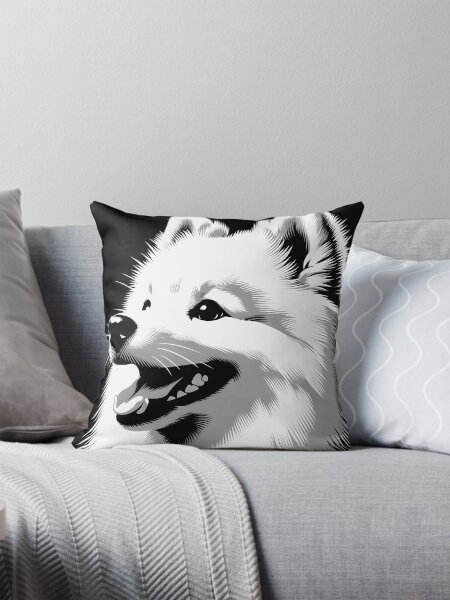 Item preview, Japanese Spitz Profile Black and White designed and sold by FieldScent.
