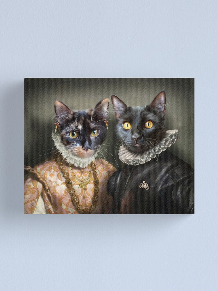 Alternate view of Cat Portrait - Albert and Mary Canvas Print