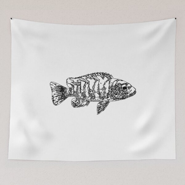 Item preview, Cichlid Line Art designed and sold by Corner-Distro.