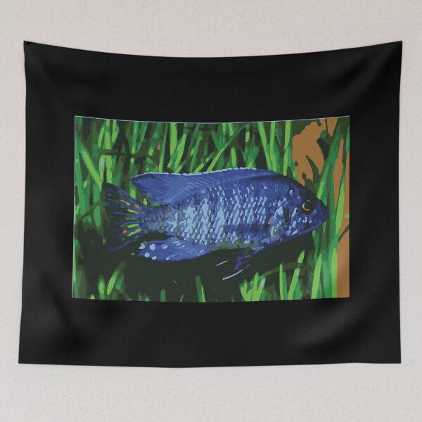 Item preview, Blue Cichlid Art designed and sold by Corner-Distro.