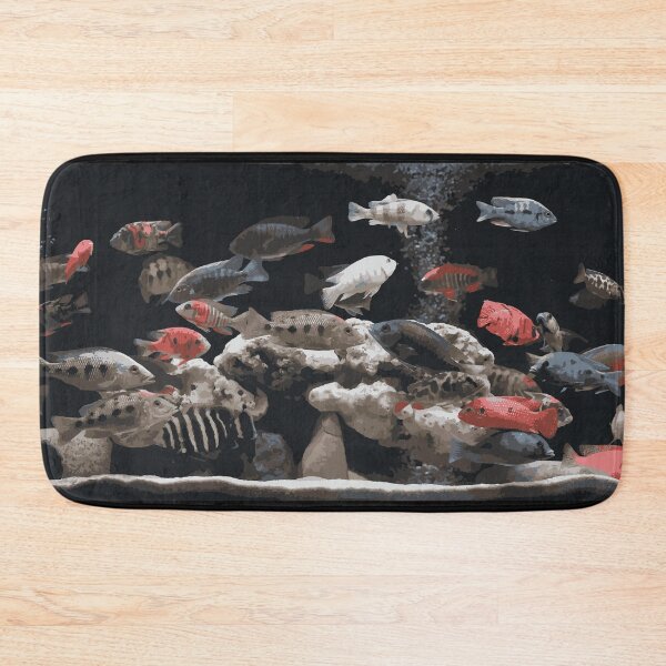 Item preview, Cichlid Tank Illustration designed and sold by Corner-Distro.