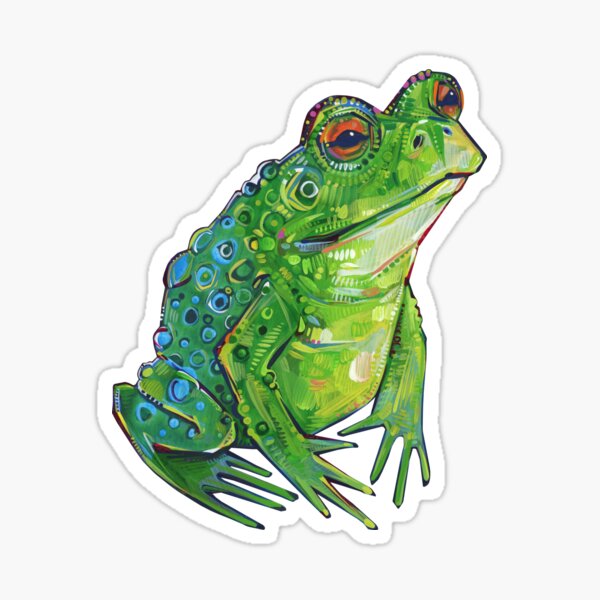 Green Toad Sticker
