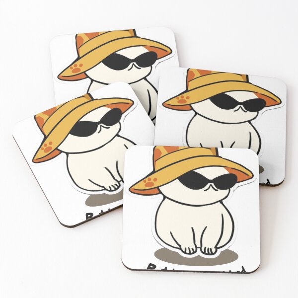 Item preview, Cool Cat in Sunglasses with Yellow Hat - Better Days Ahead Sticker designed and sold by SPfashon.