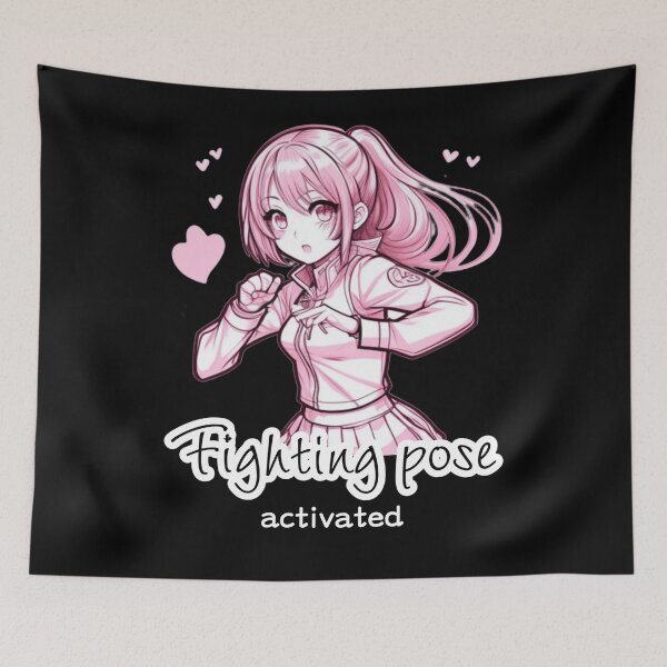 Item preview, Anime girl fighting pose designed and sold by Roxburylane.