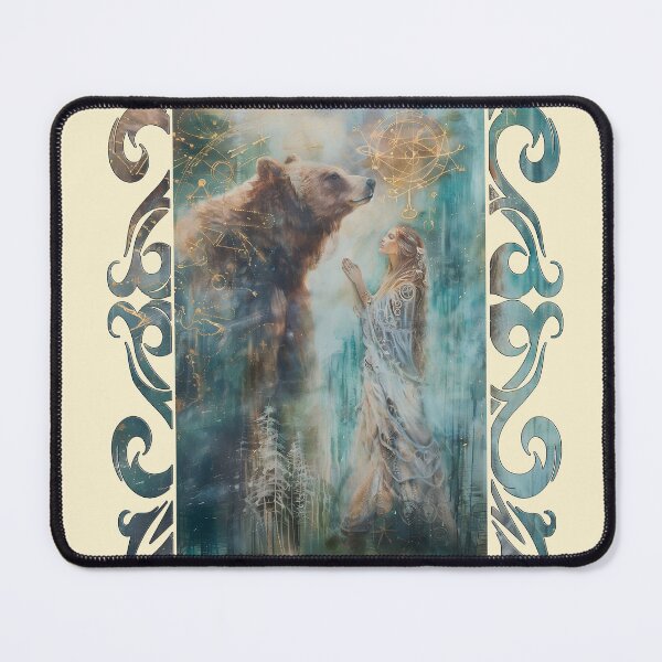 Item preview, Animal Spirit T-Shirt, Spirit of the Bear with Goddess designed and sold by Art.Fusion.Studio.